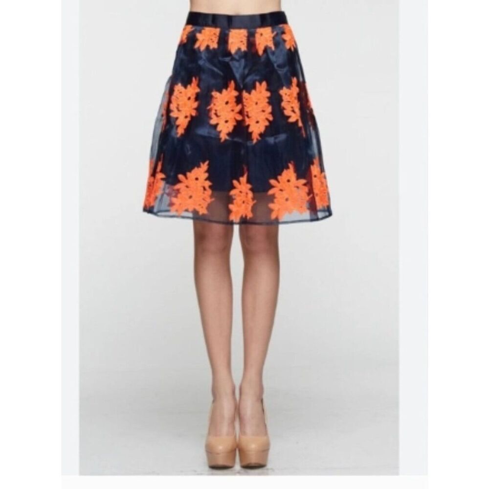 Like New! Anthropologie Maeve Pomme Blossom Skirt Embroidered Floral 4 - Picture 4 of 16